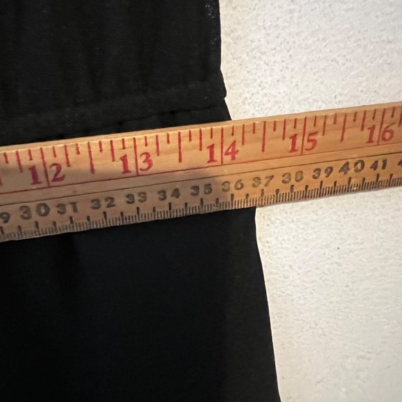 Vintage Miss Joni Dress Tiered Layer Ruffles Short Sleeve Black Career - Picture 6 of 11